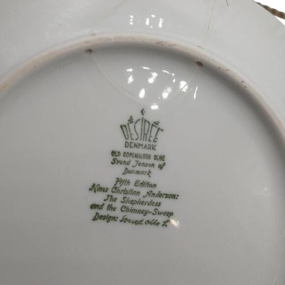 Desiree Denmark 1974 Hans Christian Andersen Plate "The Shepherdess & The Chimne - Picture 3 of 4
